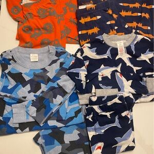 Hanna Anderson Boys Pajama Bundle - lot of four sets, Size 10 - 12